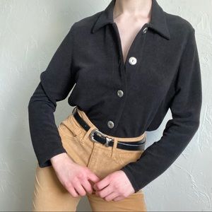vintage button up collared sweater